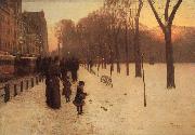 Childe Hassam Boston Common at Twilight oil